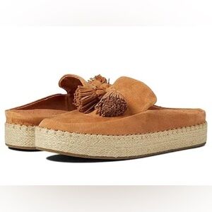 Gentle Souls Rory tan suede mule shoes